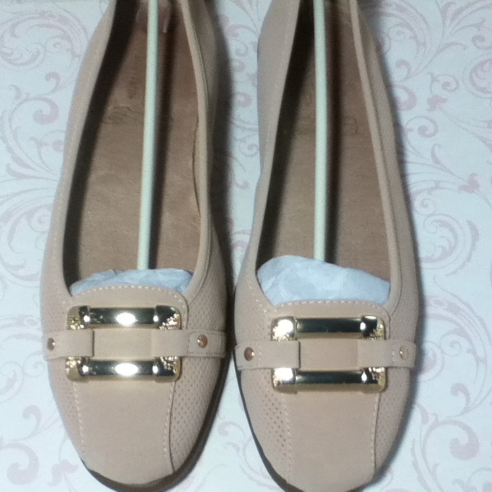 Blush pink flats